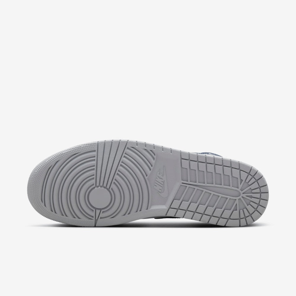 Tênis Jordan 1 Mid Wolf Grey Midnight Navy