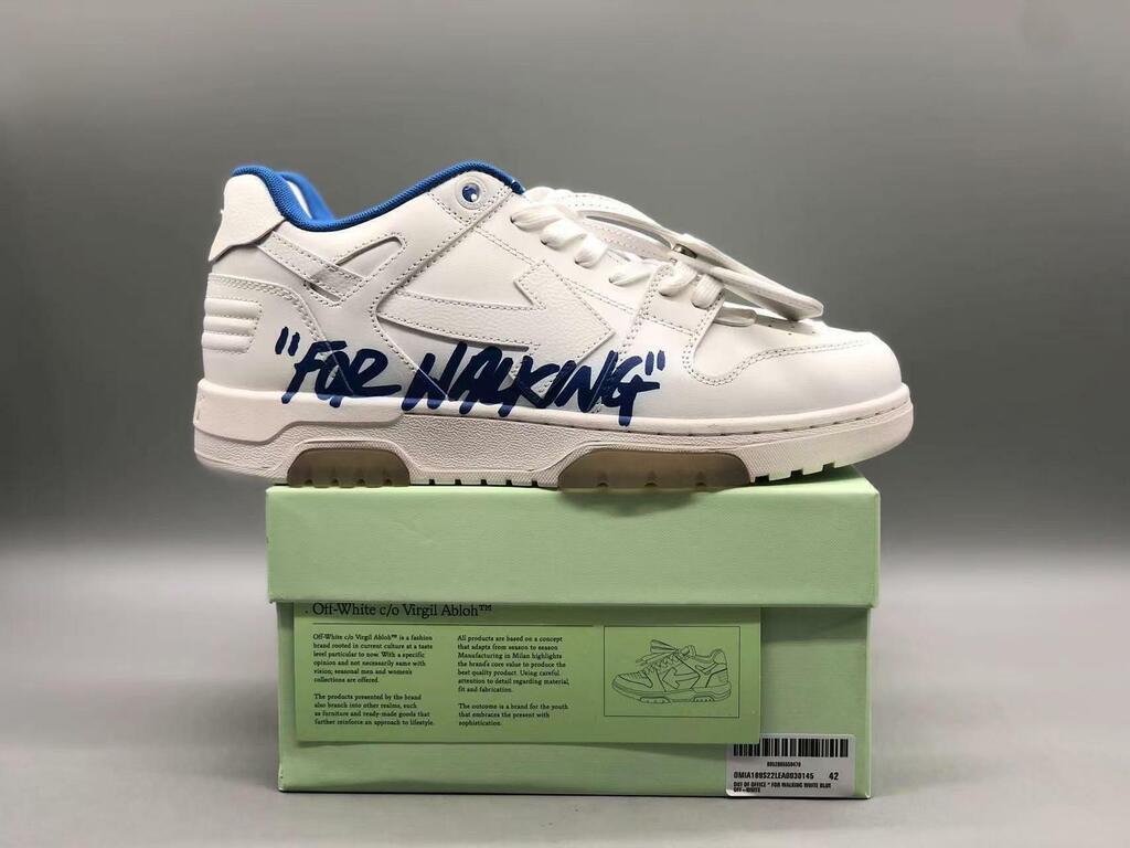Tênis Off-White Low Tops For Walking White White Dark Blue
